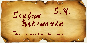 Stefan Malinović vizit kartica